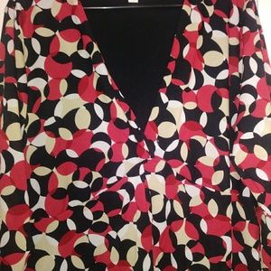 Multi color empire waist top